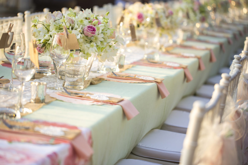 Tischordnung der Hochzeit Tafel