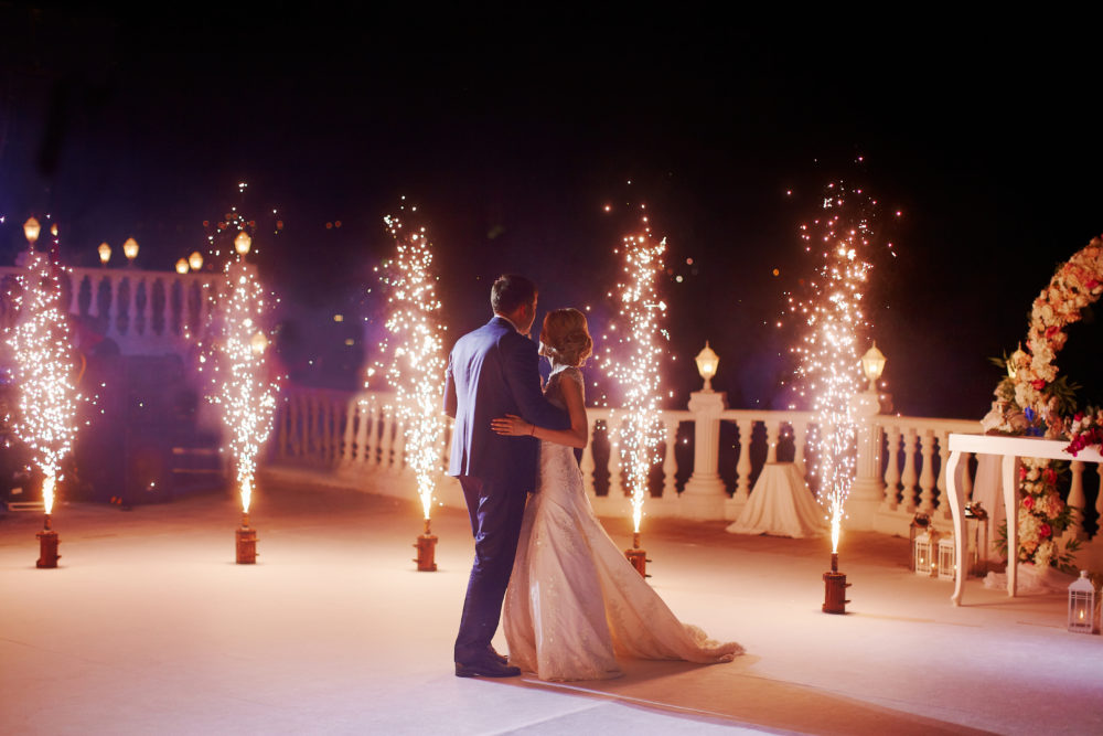 Alternative zu Wunderkerzen Hochzeitstanz Feuerwerk
