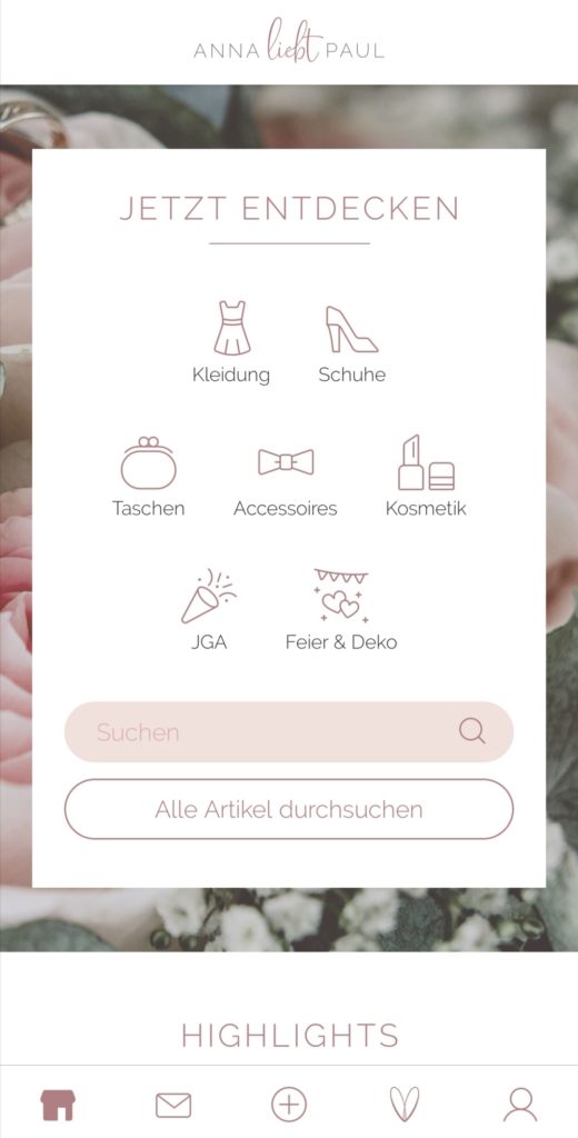 Hochzeits-App Anna liebt Paul